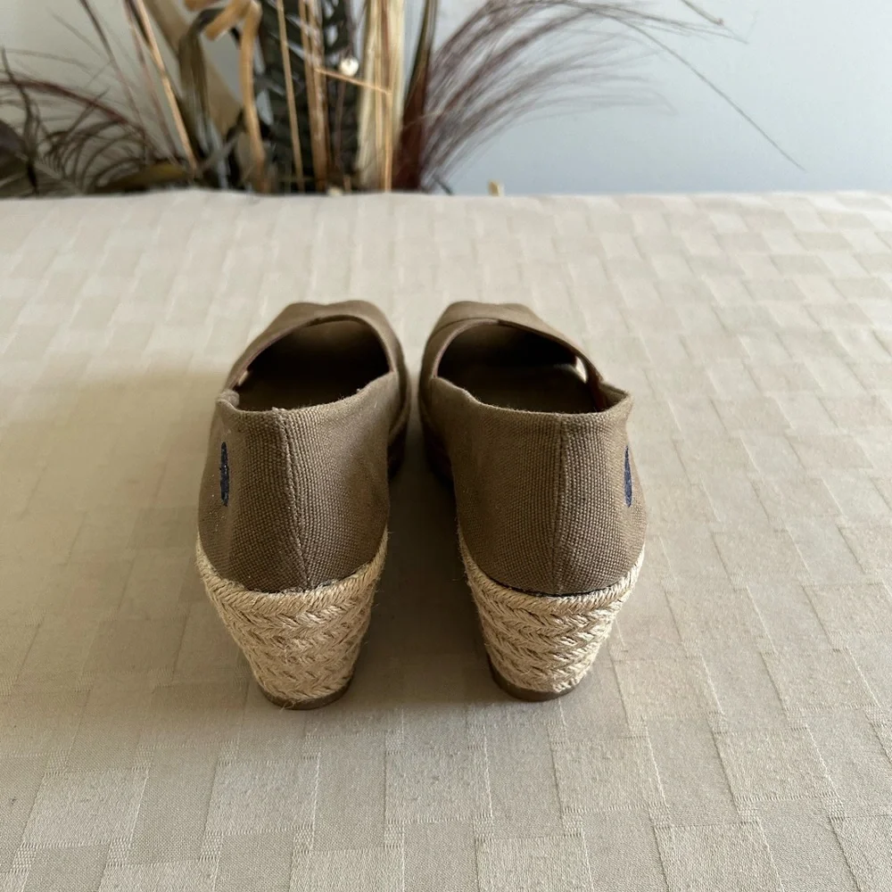 Tory Burch Filipa Cris’s Cross Espadrilles Platform Wedge Pumps
